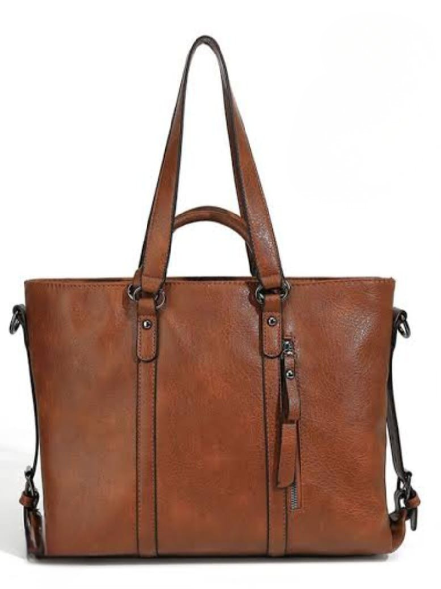 Large Capacity PU Leather Tote Bag