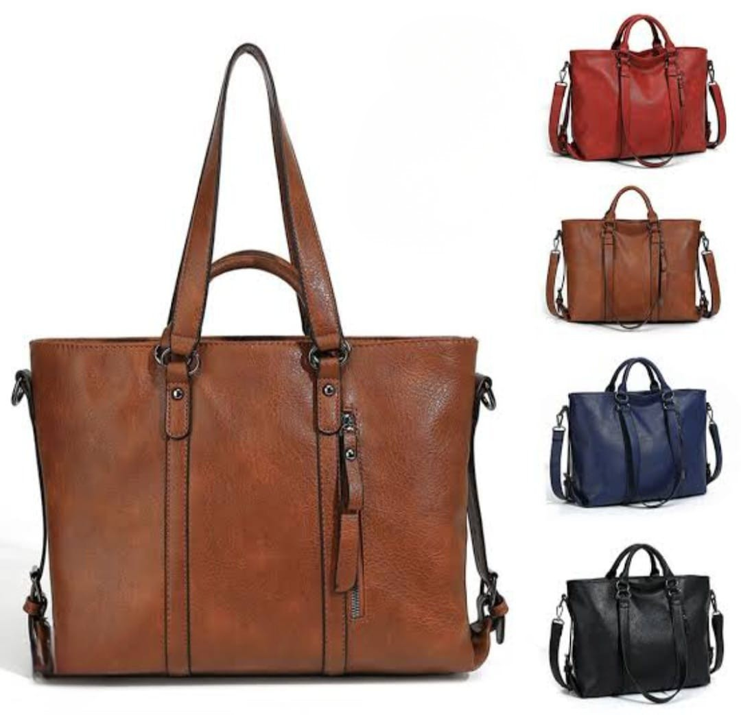 Large Capacity PU Leather Tote Bag