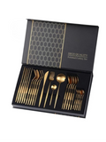 Gold Polished Cutlery Set – 24 Piece