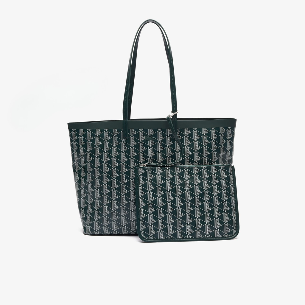 Lacoste Monogram Tote Bag with Pouch