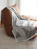 Geometric Stripe Throw Blanket