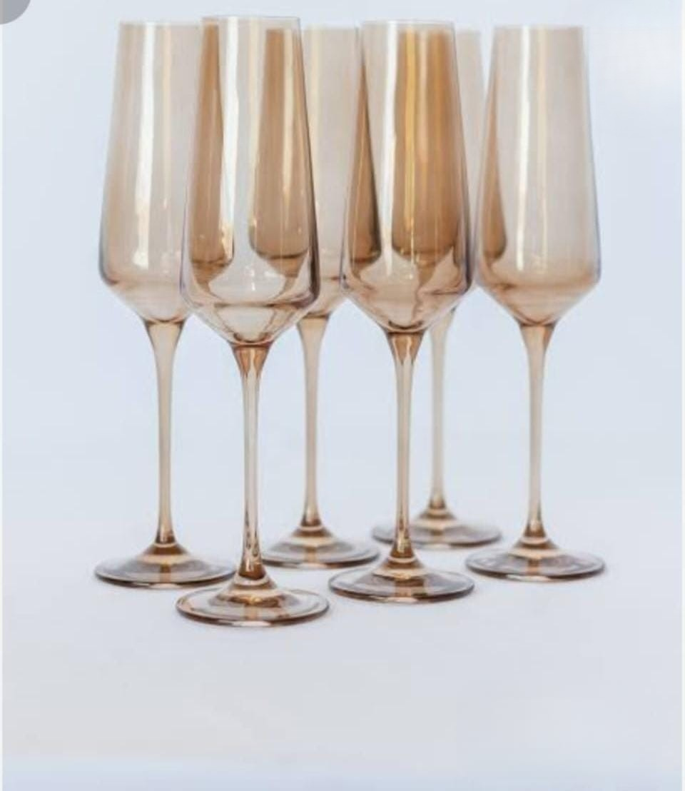 Champagne Flute Glasses – Set of 6