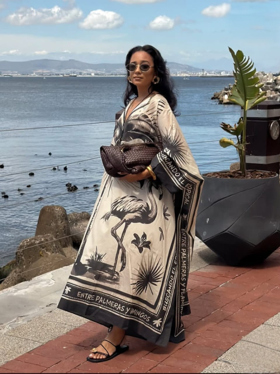 Entre Palmeras y Flamingos Maxi Dress