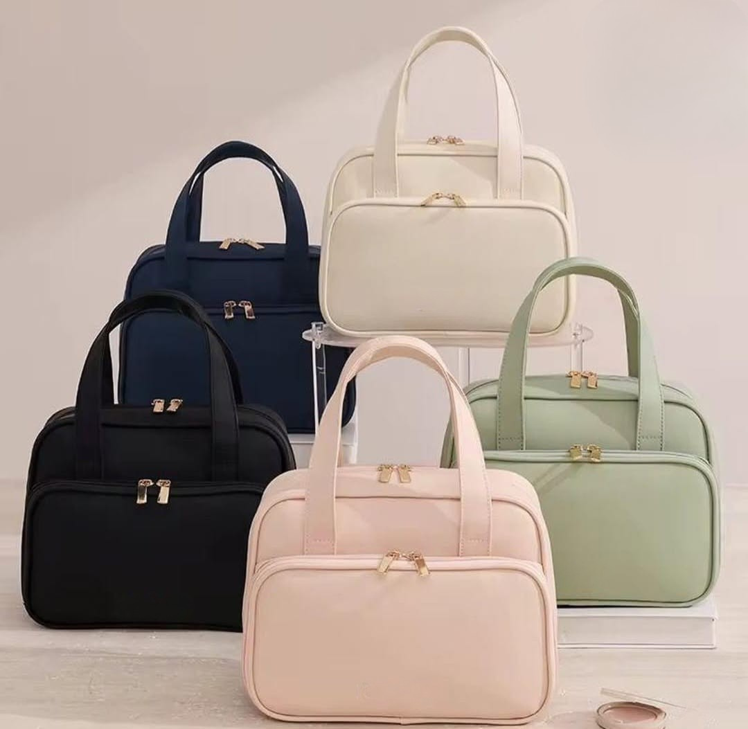 Large Capacity Travel Makeup Bag with Handle