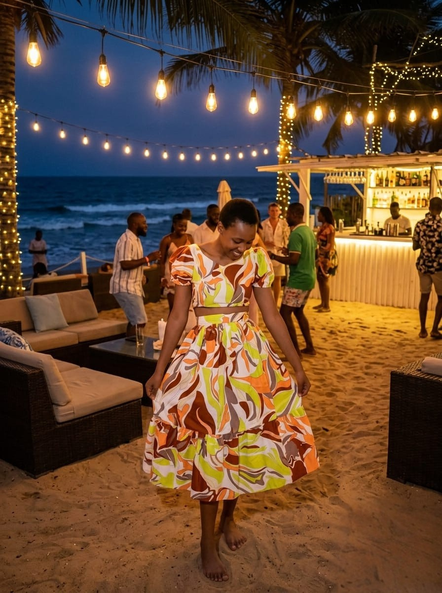 Abstract Print Two-Piece Co-ord Set