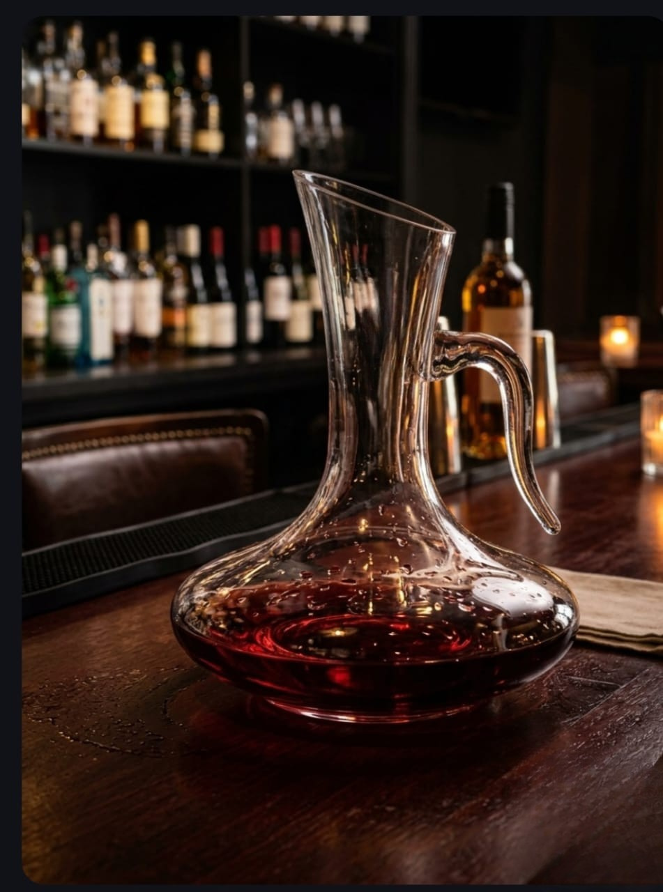 Crystal Wine Decanter with Handle