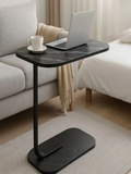 Black Marble C-Shaped Side Table