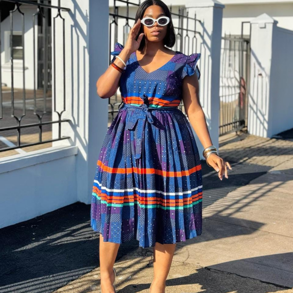 Sepedi Traditional Print Dress
