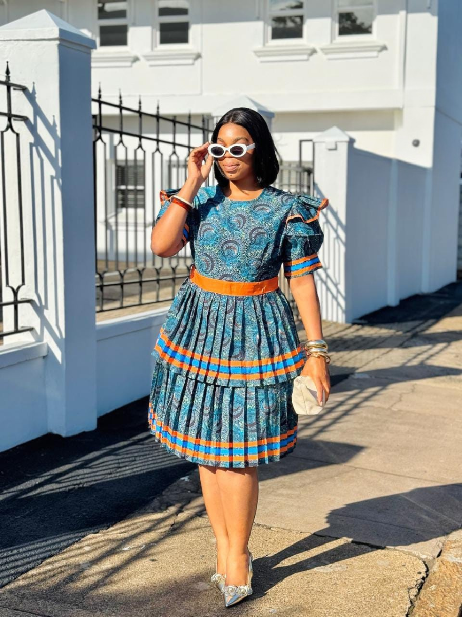 Sepedi Traditional Print Dress