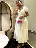 Plus Size Sweetheart Pleated Midi Dress