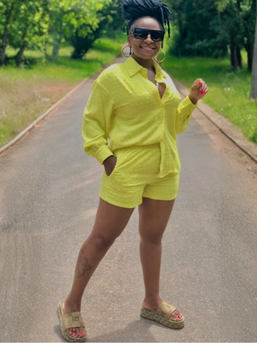 Women's Linen Shirt & Shorts Co-ord Set