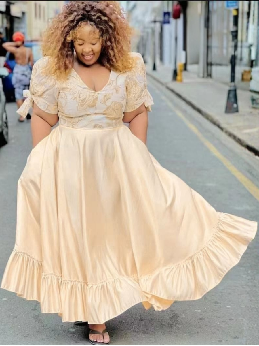 Plus Size Ruffle Maxi Dress