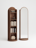 Arched Full-Length Mirror with Storage - 1