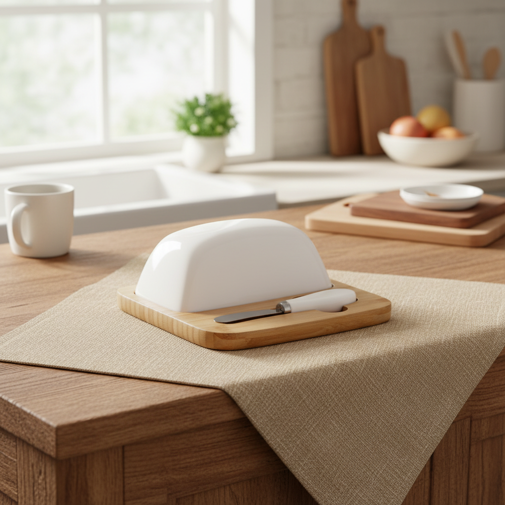 Ceramic Butter Dish - Styled