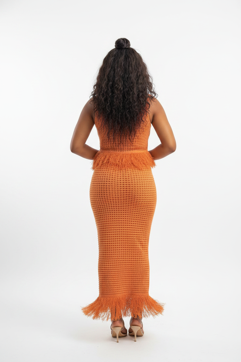 Crochet Fringe Two-Piece Set – Back