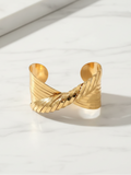 Gold Twisted Cuff Bracelet