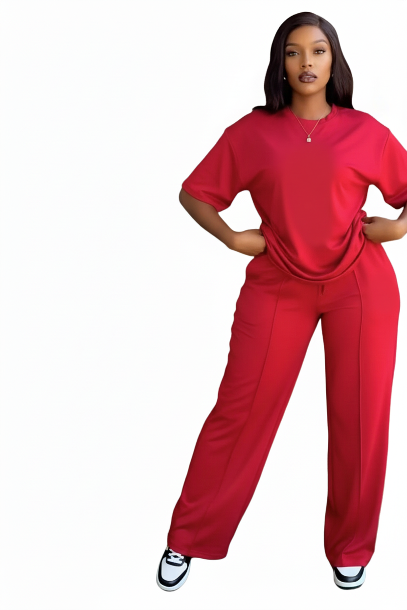 Red Tracksuit No Logo