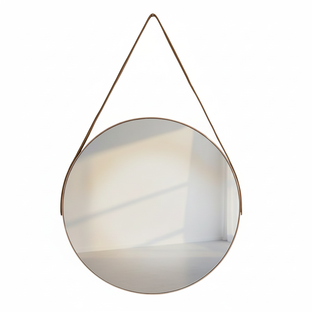 Round Hanging Wall Mirror – No Background