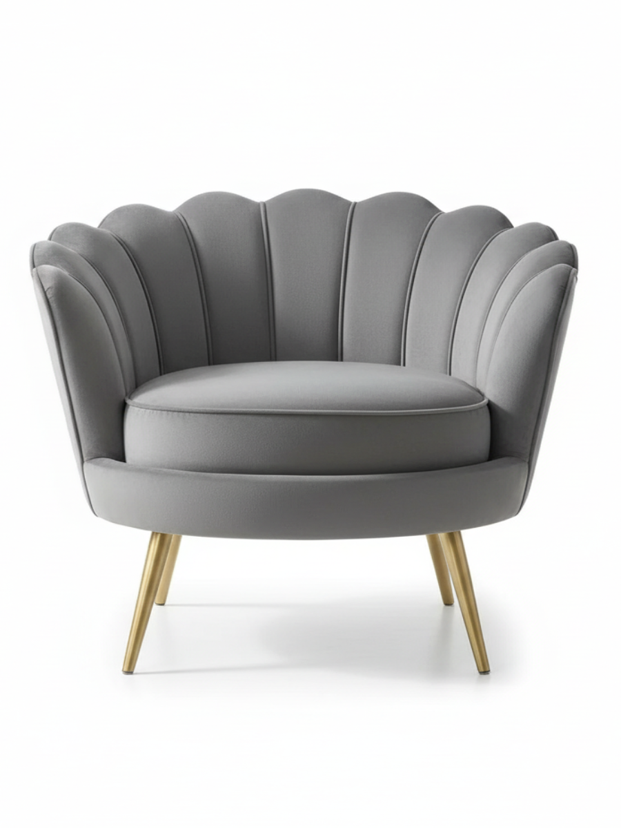 Shell Velvet Accent Chair - Image 2